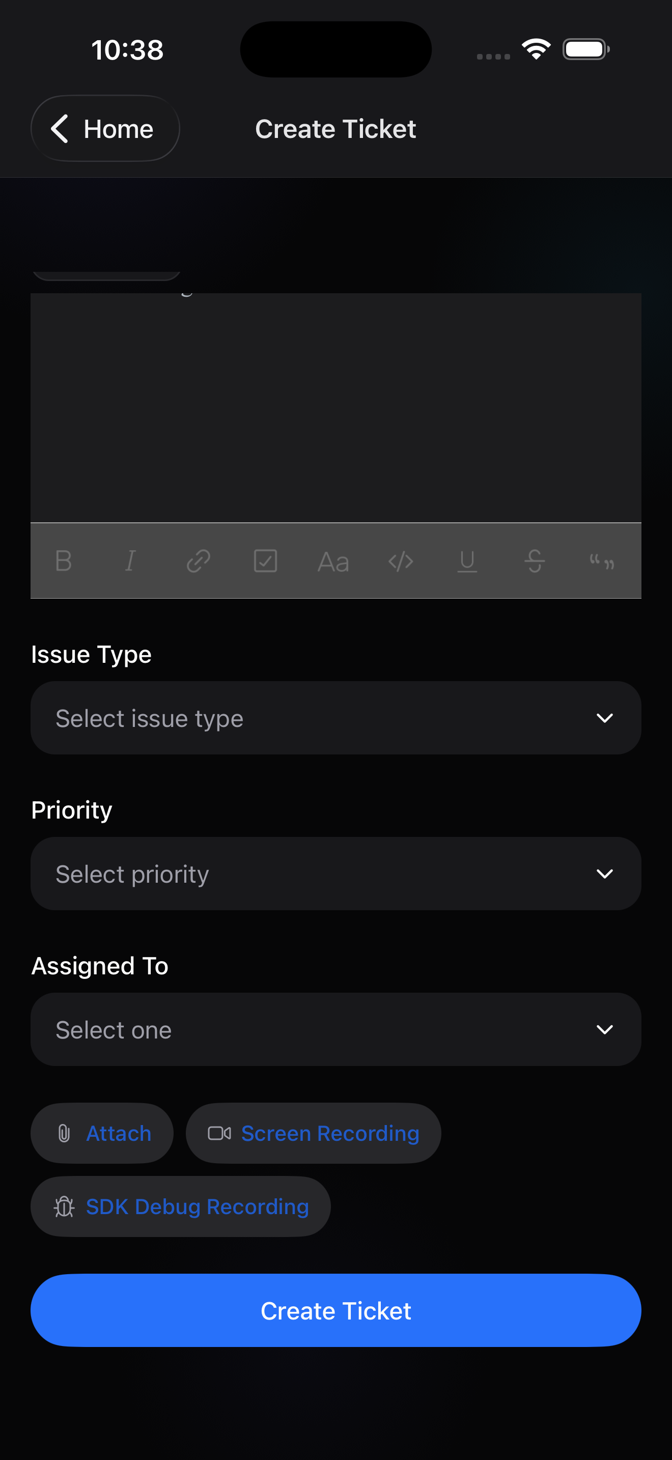 Built-in screen recording